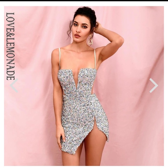 NEW Silver sequin dress - Picture 1 of 6